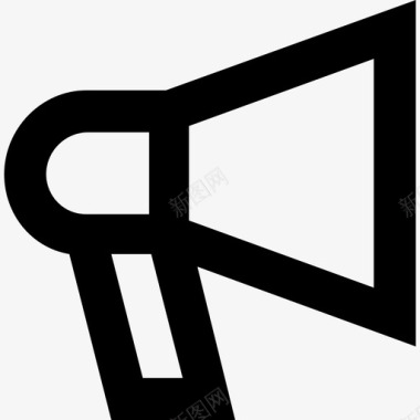 扩音器喇叭喇叭字形图标图标