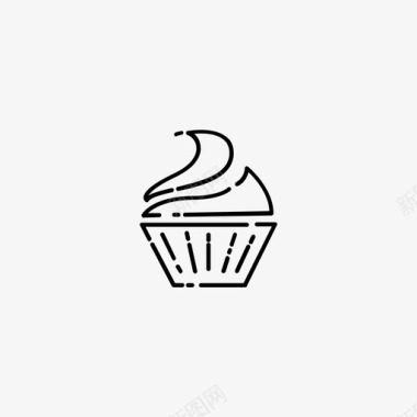 纸杯蛋糕甜点食品图标图标