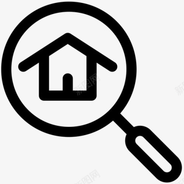 房屋搜索建筑房地产图标图标