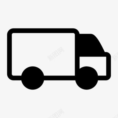 车辆箱式卡车卡车图标图标