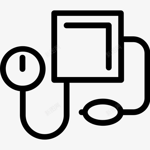 血压计仪器线图标svg_新图网 https://ixintu.com 仪器线图标 血压计
