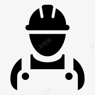 工人建筑承包商图标图标