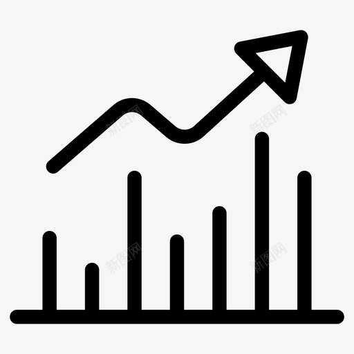股票市场增长统计图标svg_新图网 https://ixintu.com 增长 统计 股票市场