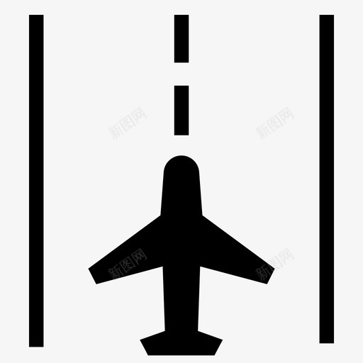 跑道飞机图标svg_新图网 https://ixintu.com 跑道 飞机