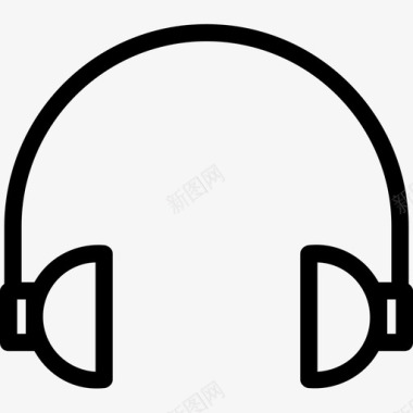 耳机小工具网页平滑线条图标图标