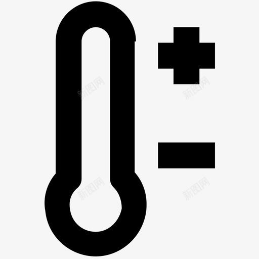 温度计发热刻度图标svg_新图网 https://ixintu.com 刻度 发热 温度 温度计 温度计字形图标