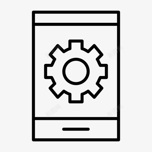 移动设置控制齿轮图标svg_新图网 https://ixintu.com 控制 电话 移动设置 齿轮