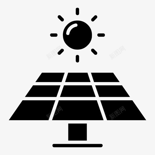 太阳能板集热器生态图标svg_新图网 https://ixintu.com 太阳 太阳能 太阳能板 生态 自然生态固体 集热器