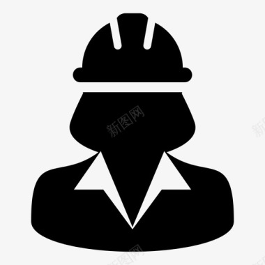 工人建筑工人女商人图标图标