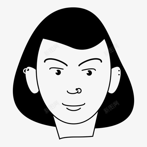 女孩耳朵珠宝图标svg_新图网 https://ixintu.com 女孩 珠宝 穿孔 耳朵 鼻子