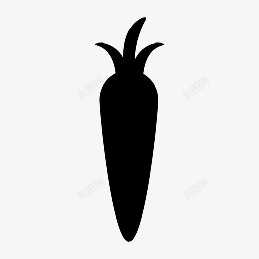 胡萝卜食物天然图标svg_新图网 https://ixintu.com 天然 有机 维生素 胡萝卜 食物