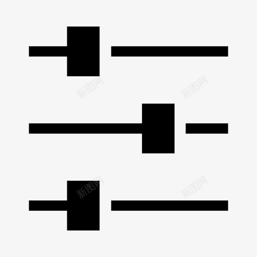 均衡器滑块图标svg_新图网 https://ixintu.com 均衡器 滑块