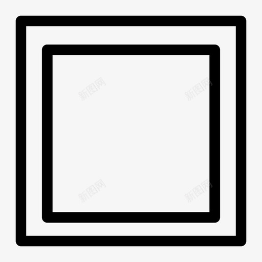正方形形状框架图标svg_新图网 https://ixintu.com 几何 形状 框架 正方形