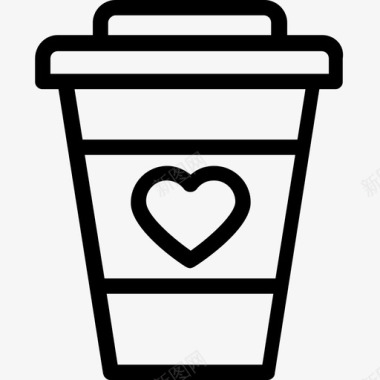 纸质咖啡杯咖啡杯咖啡外卖图标图标