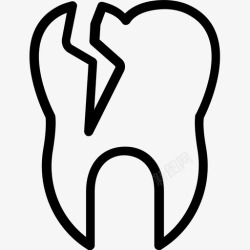 不健康的牙齿牙齿疾病牙齿问题牙周炎图标高清图片
