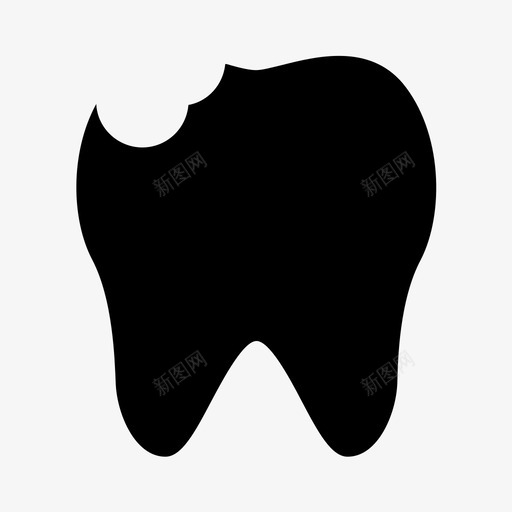 蛀牙损伤牙本质图标svg_新图网 https://ixintu.com 损伤 牙本质 牙釉质 细菌 蛀牙