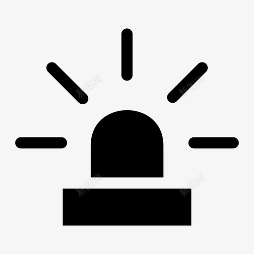 警灯保护安全图标svg_新图网 https://ixintu.com 保护 安全 警灯