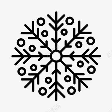 雪花圣诞节装饰图标图标