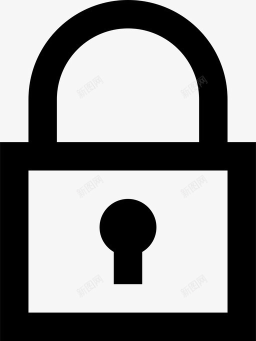 锁入口门图标svg_新图网 https://ixintu.com 保护 入口 安保 安全 方形 锁 门