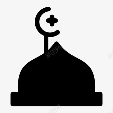 清真寺伊斯兰教祈祷图标图标