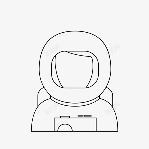 宇航员职业太空图标svg_新图网 https://ixintu.com 太空 宇航员 空间站 职业