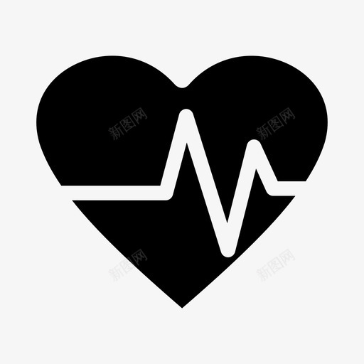 心跳健康保健图标svg_新图网 https://ixintu.com 保健 健康 心跳 脉搏