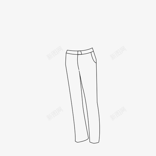 西装裤子轮廓svg_新图网 https://ixintu.com 西装裤子轮廓