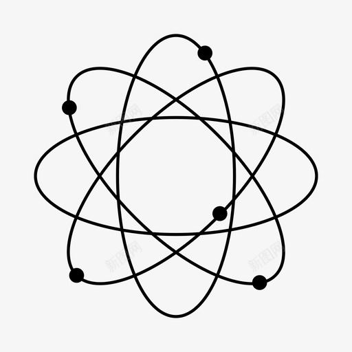 原子分子粒子图标svg_新图网 https://ixintu.com 分子 原子 科学 粒子 结构