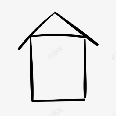 房屋手绘住宅图标图标
