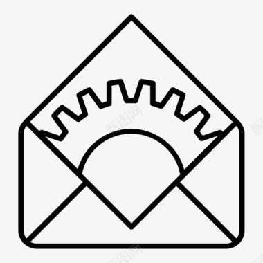 电子邮件首选项电子邮件设置简单电子邮件图标图标