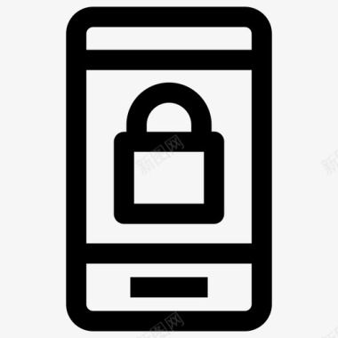 手机锁定安全图标图标