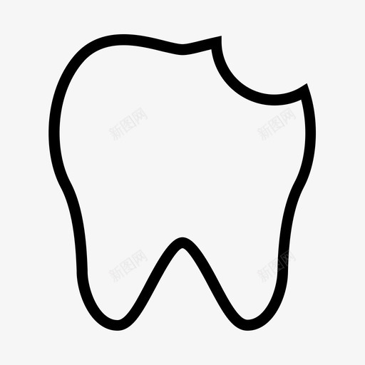 蛀牙损伤牙本质图标svg_新图网 https://ixintu.com 损伤 牙本质 牙釉质 细菌 蛀牙