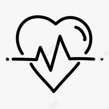 心脏健康心率图标图标