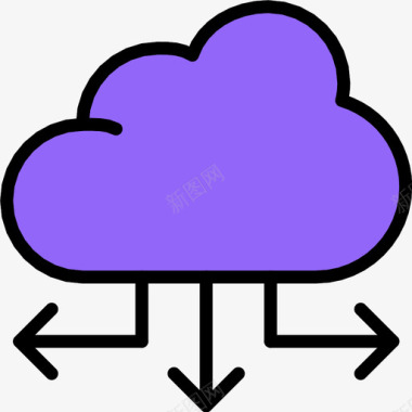 云网络按钮通信图标图标