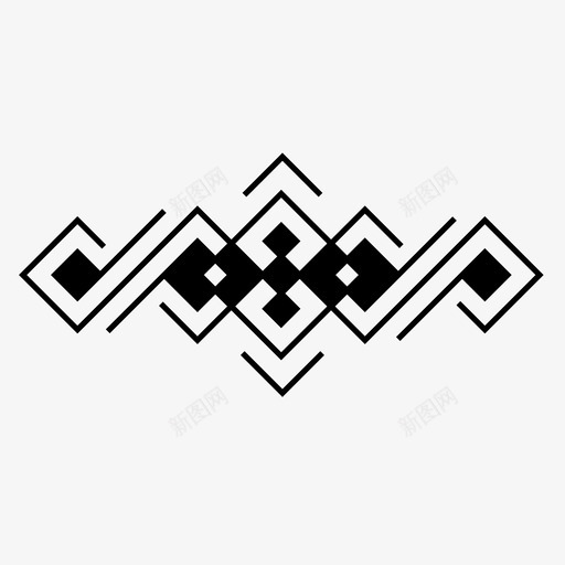 装饰元素几何符号图标svg_新图网 https://ixintu.com 几何符号 菱形 装饰 设计元素 阿兹特克几何