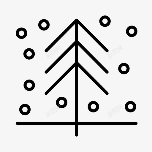 雪圣诞圣诞树图标svg_新图网 https://ixintu.com 冬天 圣诞 圣诞树 圣诞装饰 松树 雪