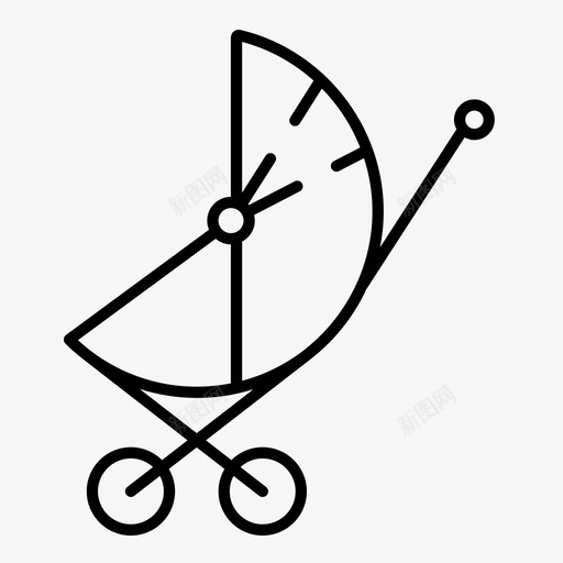 婴儿车孩子图标svg_新图网 https://ixintu.com 婴儿车 孩子
