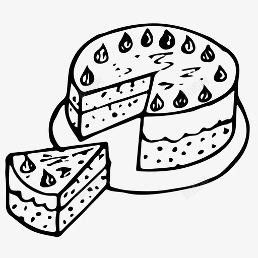 蛋糕烘焙烘焙产品图标svg_新图网 https://ixintu.com 手绘 烘焙 烘焙产品 糖果 蛋糕