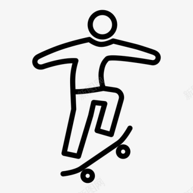 滑冰运动滑板图标图标
