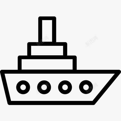 船货船集装箱船图标svg_新图网 https://ixintu.com 大船 船 船线图标 货船 集装箱船