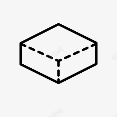 三维长方体立方体几何体图标图标