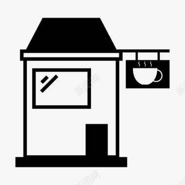 咖啡厅餐厅咖啡和茶图标图标