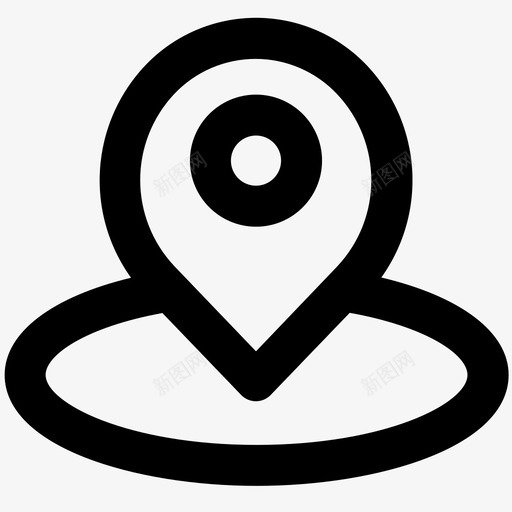 定位销地图销图标svg_新图网 https://ixintu.com 地图销 定位销