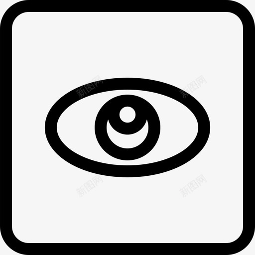 视图眼睛视线图标svg_新图网 https://ixintu.com 眼睛 视图 视线 轮廓webui