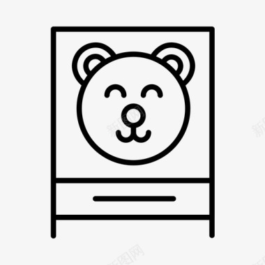 熊围栏展览图标图标