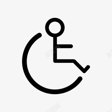 身体障碍椅子人图标图标