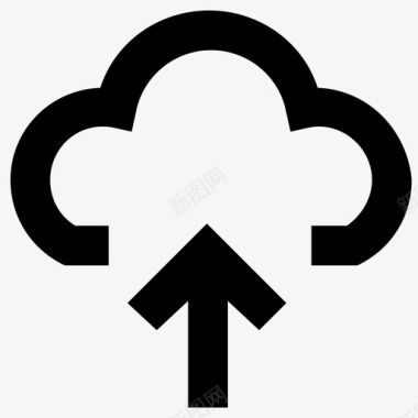 云上传云计算icloud图标图标