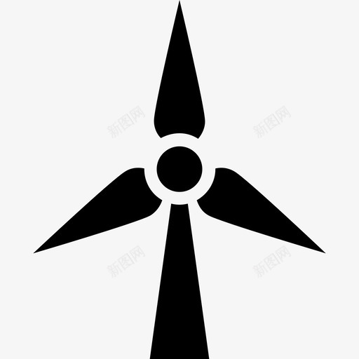 风力涡轮机旋风风能图标svg_新图网 https://ixintu.com 旋风 能量雕文图标 风力发电机 风力涡轮机 风能 风车