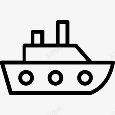 游船座舱巡洋舰摩托艇图标图标