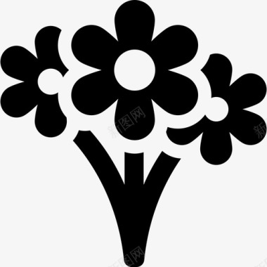 花束大自然复活节图标图标
